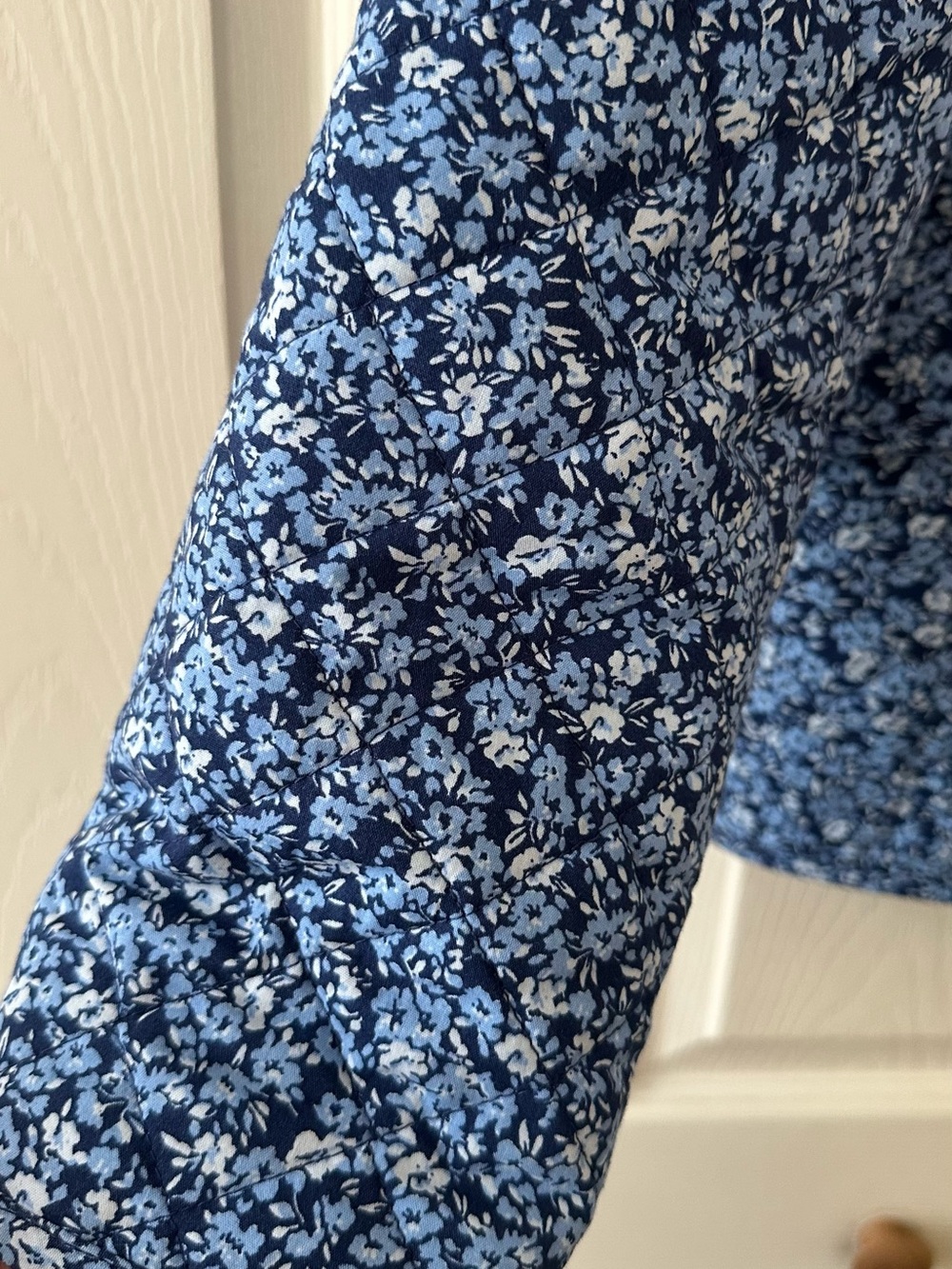 J.Crew Cottagecore Floral Quilted Collarless Women's Casual Jacket Sz10 - Picture 6 of 9